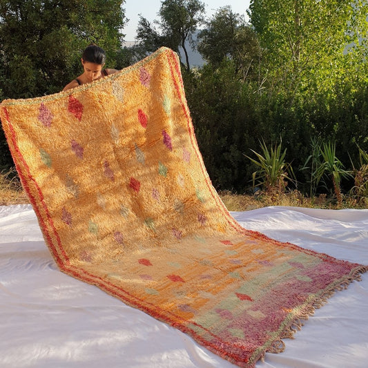 BHITA | 9x5 Ft | 2,8x1,6 m | Moroccan Colorful Rug | 100% wool handmade - OunizZ