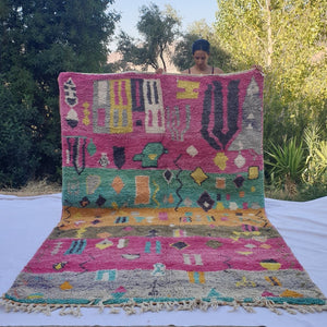 BIDAYA | 10'3x6'5 Ft | 314x199 cm | Moroccan Colorful Rug | 100% wool handmade - OunizZ
