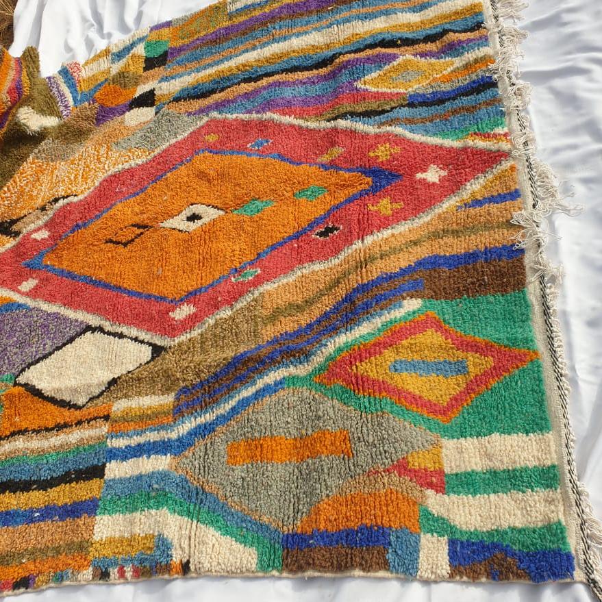 BigILLI | Boujaad Rug 11x8 Ft 3.5x2.5 M | 100% wool handmade in Morocco - OunizZ
