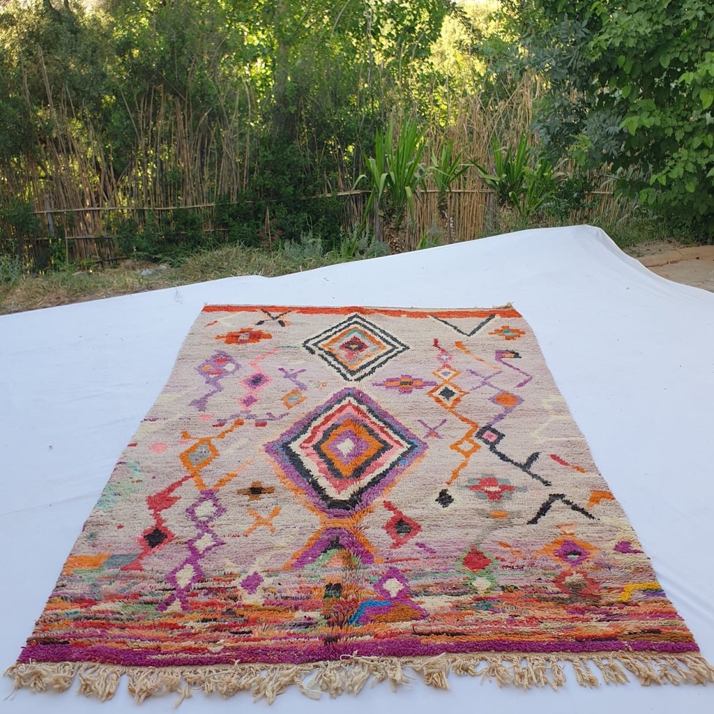 Bilafa - MOROCCAN BOUJAAD RUG | Berber Colorful Area Rug for living room Handmade Authentic Wool | 10'4x6'1 Ft | 316x187 cm - OunizZ