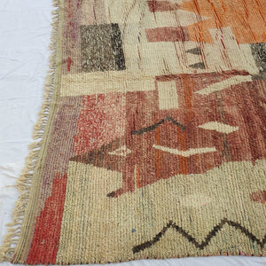 Bimla | MOROCCAN RUG BOUJAD | Moroccan Berber Rug | Colorful Rug Moroccan Carpet | Authentic Handmade Berber Living room Rugs | 12'66x10'17 Ft | 386x310 cm - OunizZ