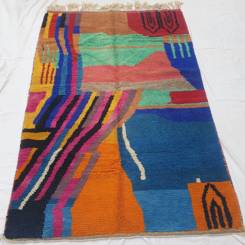 Birala - MOROCCAN BOUJAAD RUG | Berber Colorful Area Rug for living room Handmade Authentic Wool | 9'80x6'40 Ft | 299x195 cm - OunizZ