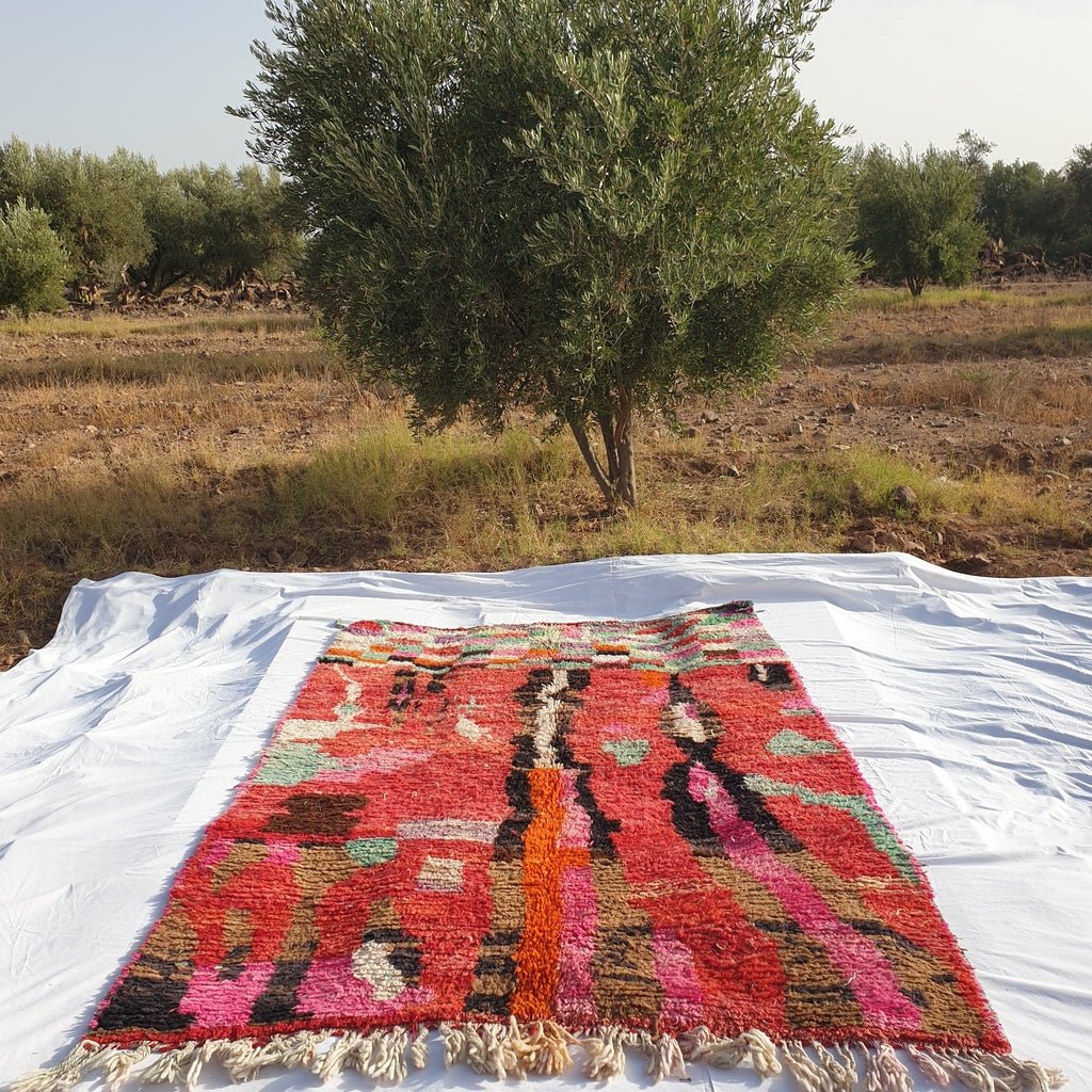 BISMA | 8'4x5'7 Ft | 2,57x1,73 m | Moroccan Colorful Rug | 100% wool handmade - OunizZ