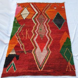 BIZAF | 10x6'5 Ft | 3x2 m | Moroccan Colorful Rug | 100% wool handmade - OunizZ
