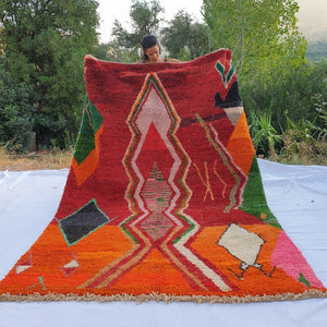 BIZAF | 10x6'5 Ft | 3x2 m | Moroccan Colorful Rug | 100% wool handmade - OunizZ