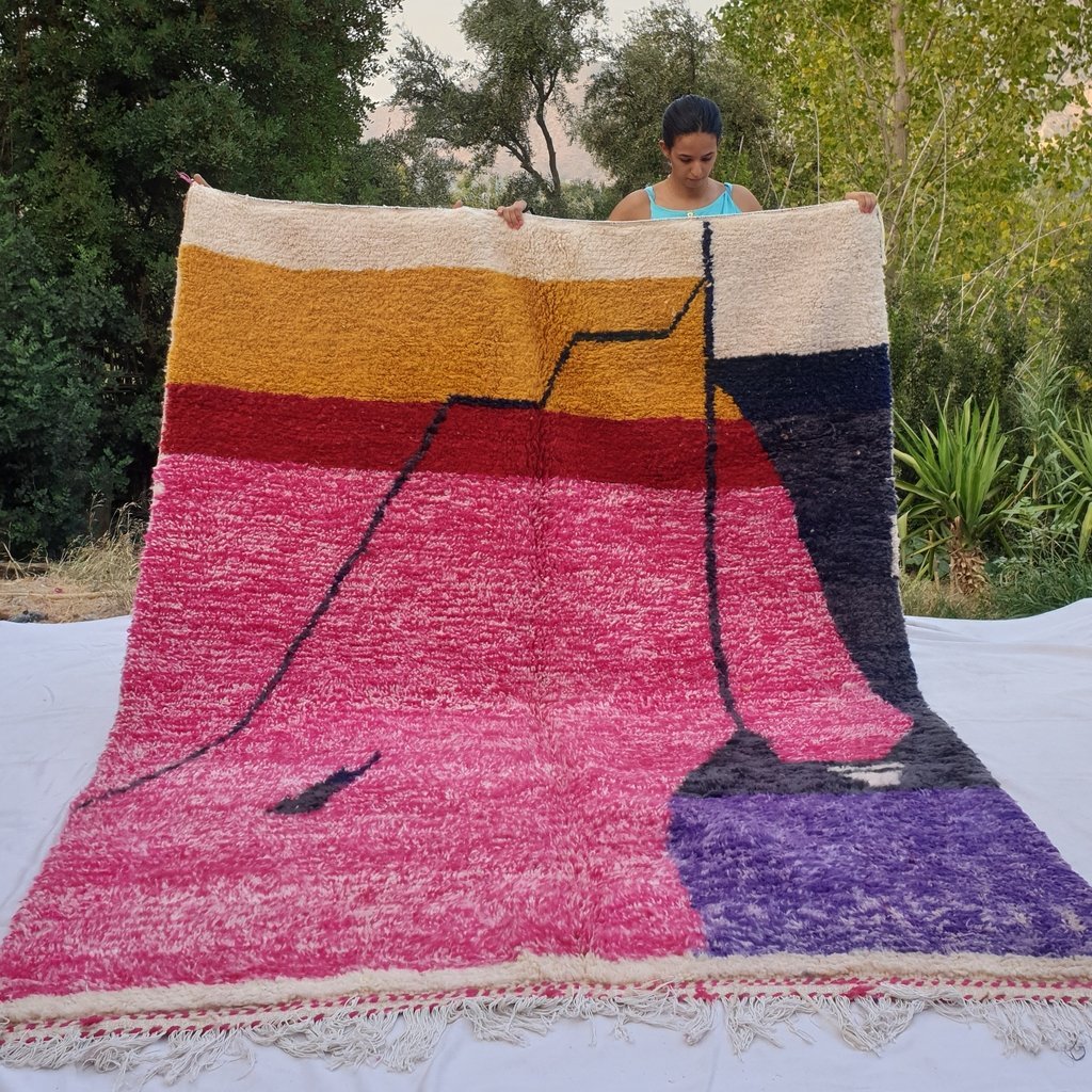 BLANKA | 8'8x6'9 Ft | 2,67x2,10 m | Moroccan Beni Ourain Rug | 100% wool handmade - OunizZ