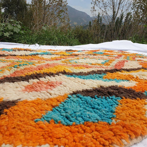 BLIGHA | 8x5 Ft | 2,5x1,5 m | Moroccan Colorful Rug | 100% wool handmade - OunizZ