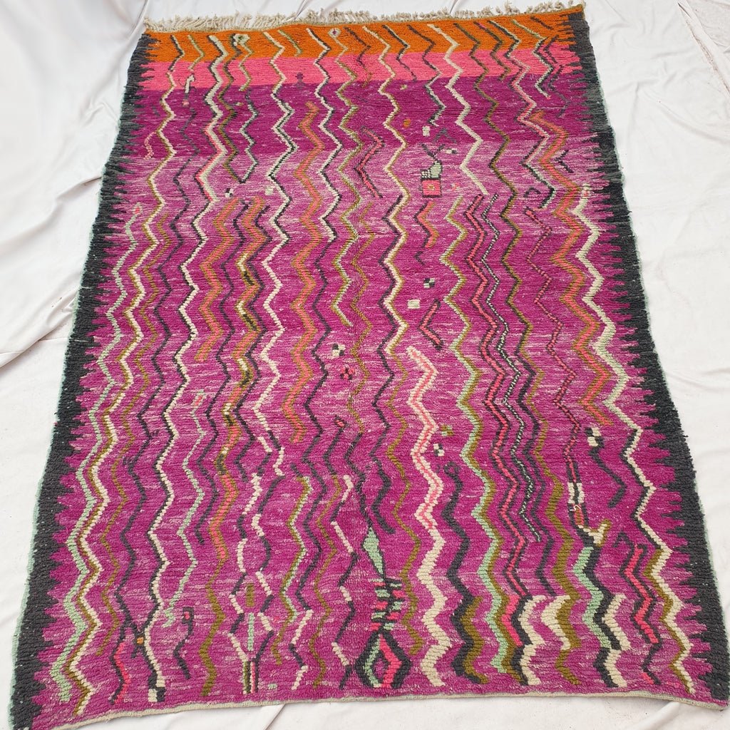 Bllara - MOROCCAN RUG BOUJAAD | Moroccan Berber Rug | Colorful Rug Moroccan Carpet | Authentic Handmade Berber Bedroom Rugs | 9'71x6'73 Ft | 296x205 cm - OunizZ