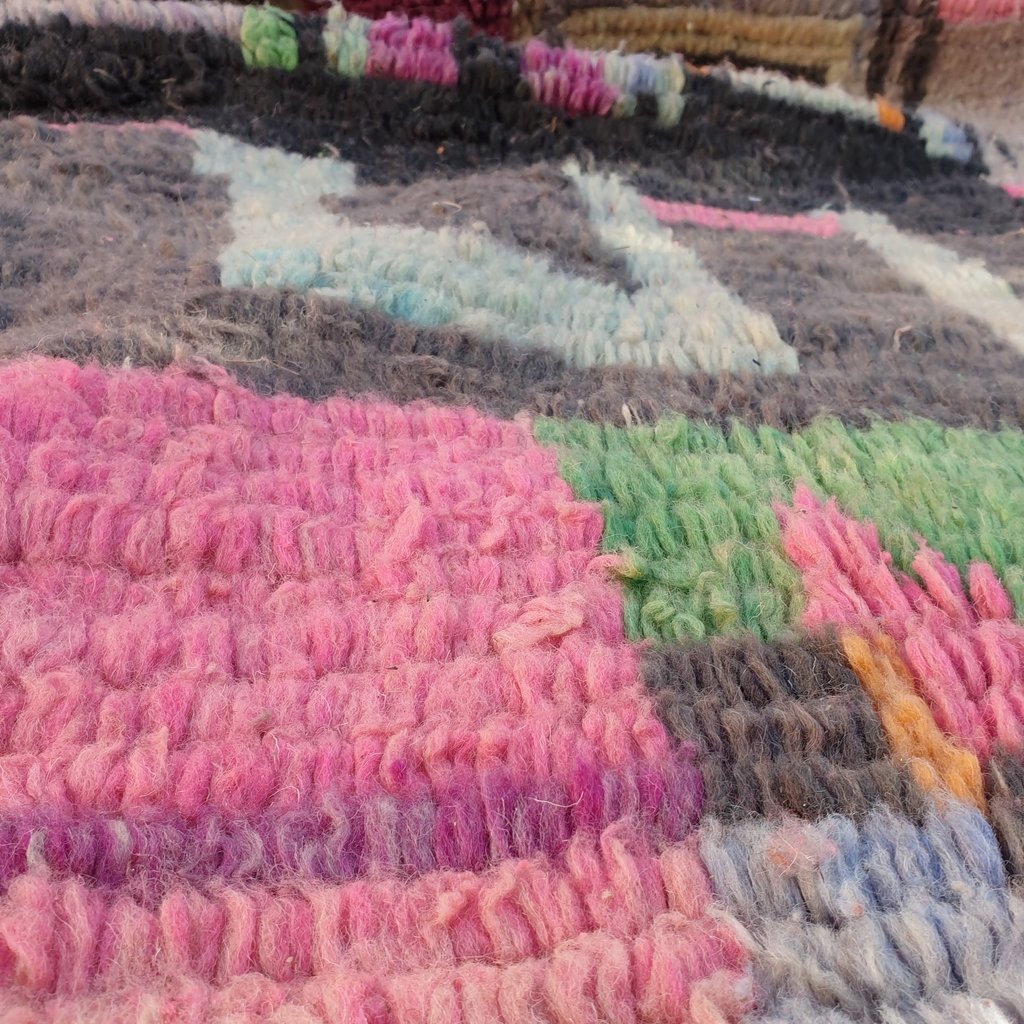 BNIN | 9x5 Ft | 2,8x1,5 m | Moroccan Colorful Rug | 100% wool handmade - OunizZ