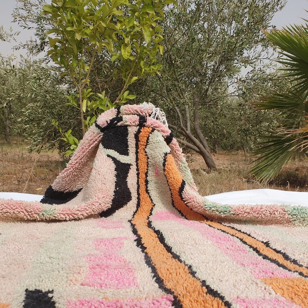 BOWNIGH | 7'8x5'3 Ft | 240x160 cm Boujaad Rug | 100% wool handmade in Morocco - OunizZ