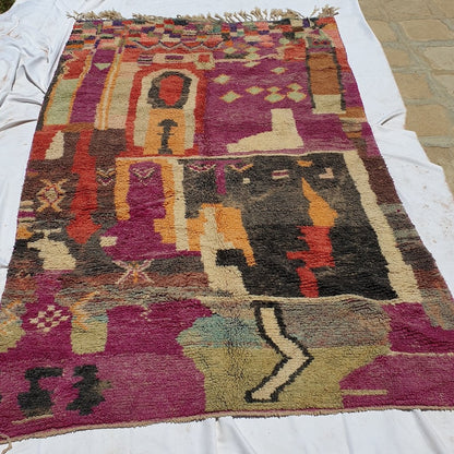 BRIBA | 10x6'5 Ft | 3x2 m | Moroccan Colorful Rug | 100% wool handmade - OunizZ