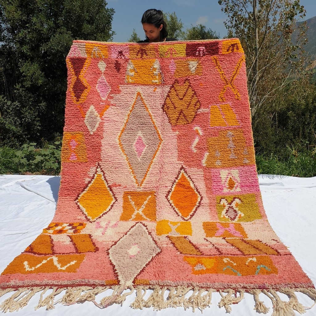 BUGARMAN | 8x5 Ft | 2,5x1,5 m | Moroccan Colorful Rug | 100% wool handmade - OunizZ