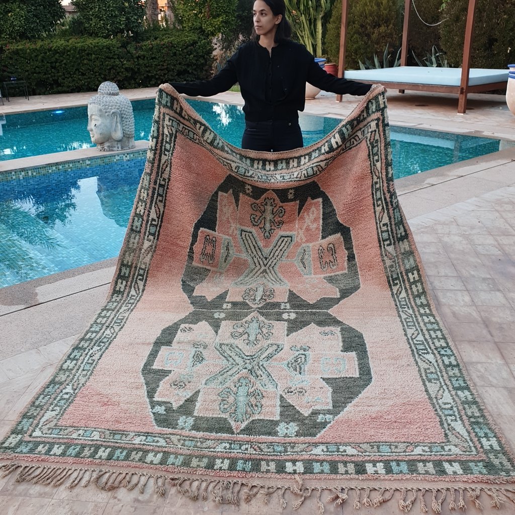 CENTA | 9'2x6'4 Ft | 2,80x2,00 m | Moroccan VINTAGE Colorful Rug | 100% wool handmade - OunizZ