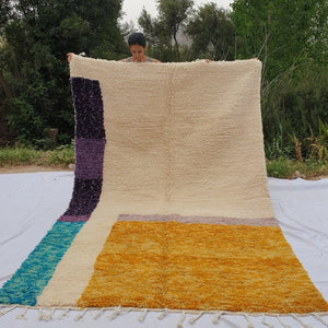 CHARFA | 9'7x6'4 Ft | 3x2 m | Moroccan Beni Ourain Rug | 100% wool handmade - OunizZ