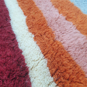 CHARTA Squared (Ultra Fluffy Beni rug) | 7x6'7 Ft | 2,1x2 m | Moroccan Beni Mrirt Rug | 100% wool handmade - OunizZ