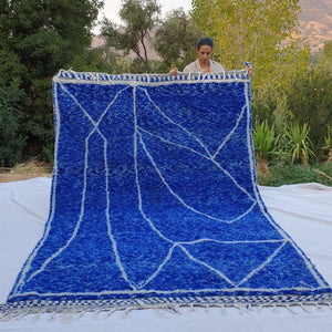 CHAWN | 9'4x6'7 Ft | 2,88x2 m | Moroccan Beni Ourain Rug | 100% wool handmade - OunizZ