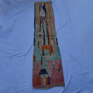 CHINN Runner | 10'2x2'5 Ft | 3,10x0,76 m | Moroccan Colorful Rug | 100% wool handmade - OunizZ
