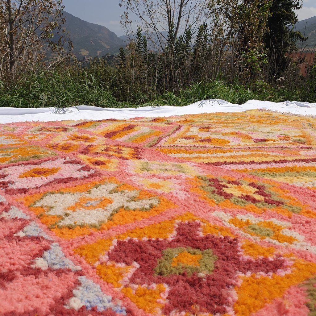 CHNAFA | 8'5x5'5 Ft | 2,5x1,5 m | Moroccan Colorful Rug | 100% wool handmade - OunizZ