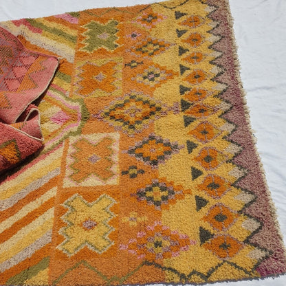 CHNAFA | 8'5x5'5 Ft | 2,5x1,5 m | Moroccan Colorful Rug | 100% wool handmade - OunizZ