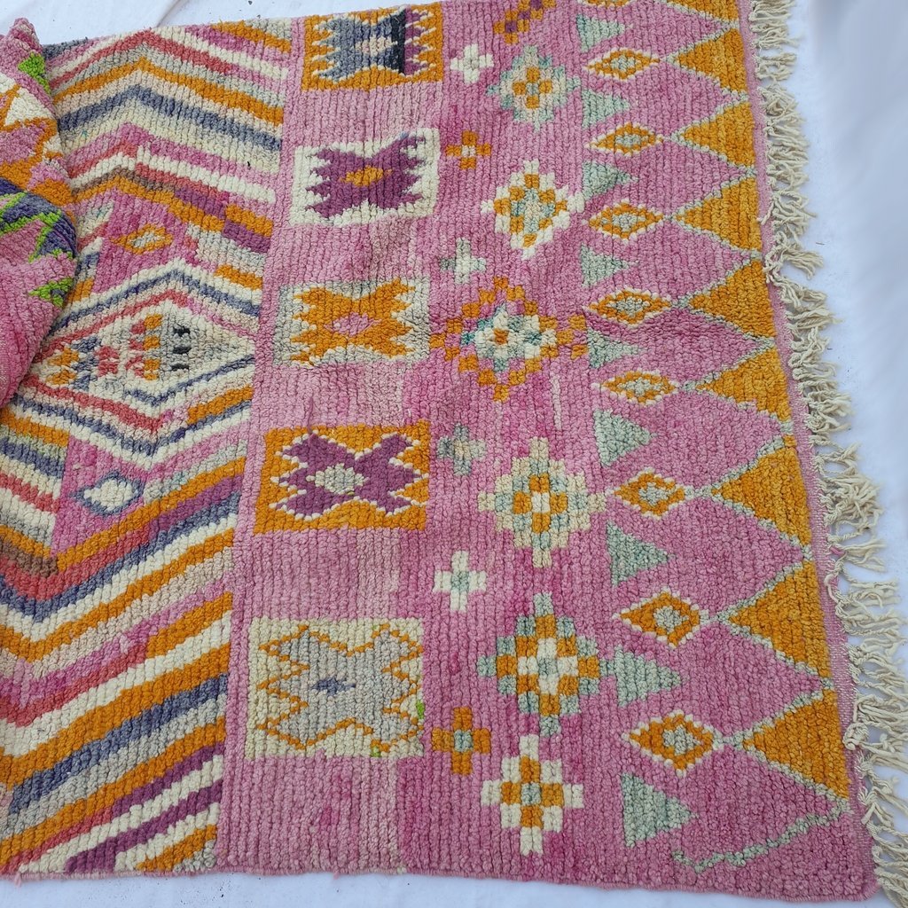 CHNAFO | 9'4x6'4 Ft | 287x194 cm | Moroccan Colorful Rug | 100% wool handmade - OunizZ