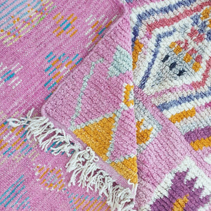 CHNAFO | 9'4x6'4 Ft | 287x194 cm | Moroccan Colorful Rug | 100% wool handmade - OunizZ