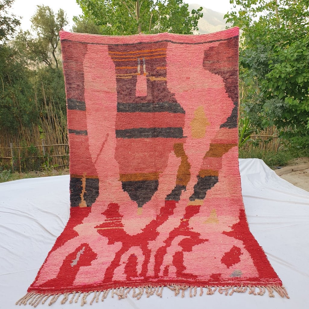 Cinita - MOROCCAN BOUJAAD RUG | Berber Colorful Area Rug for living room Handmade Authentic Wool | 10x6 Ft | 305x181 cm - OunizZ