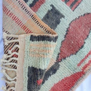 CRITA Runner | 11x2'7 Ft | 3,37x0,81 m | Moroccan Colorful Rug | 100% wool handmade - OunizZ