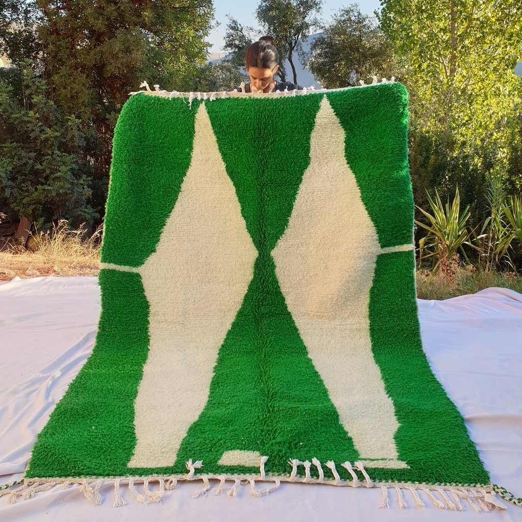 Customized ALIF | 8'5x5'7 Ft | 2,60x1,74 m | Moroccan Beni Ourain Rug | 100% wool handmade - OunizZ