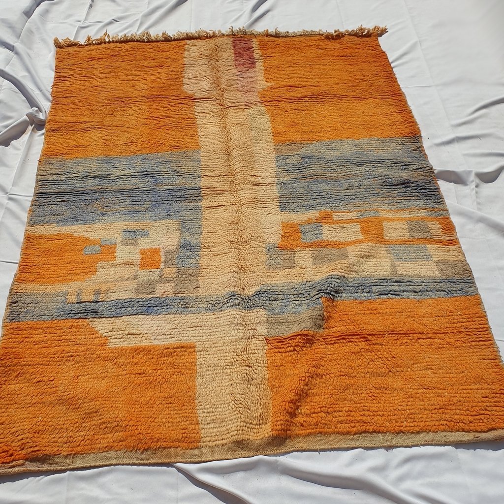 Customized AMASTI | 8'x6' Ft | Moroccan Colorful Rug | 100% wool handmade - OunizZ