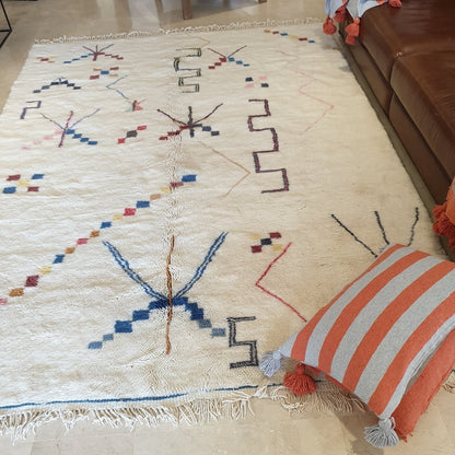 Customized AMAZ | 193x132 cm | Moroccan Beni Mrirt Rug | 100% wool handmade - OunizZ