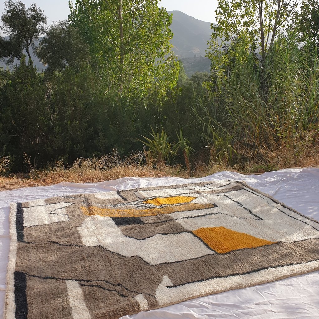 Customized ARNABA | 2,55x2,55 m | Moroccan Beni Ourain Rug | 100% wool handmade - OunizZ