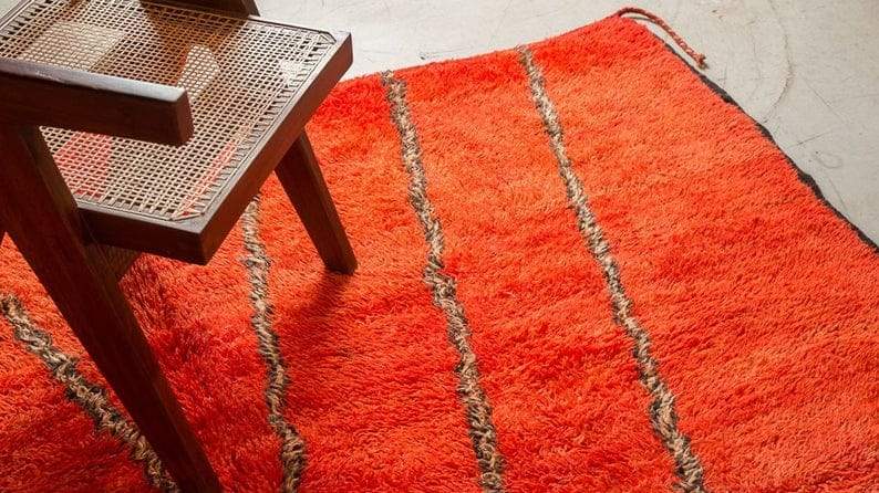 Customized Beni Ourain red Rug 10x13'5 | 100% wool handmade in Morocco - OunizZ