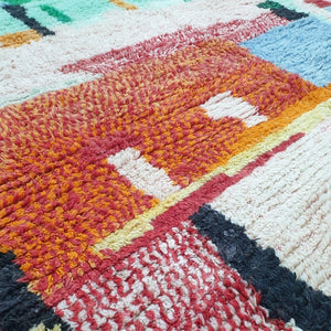 CUSTOMIZED BIGRANA | Boujaad Rug 9x9 Ft | 2,74x2,74 m | 100% wool handmade in Morocco - OunizZ