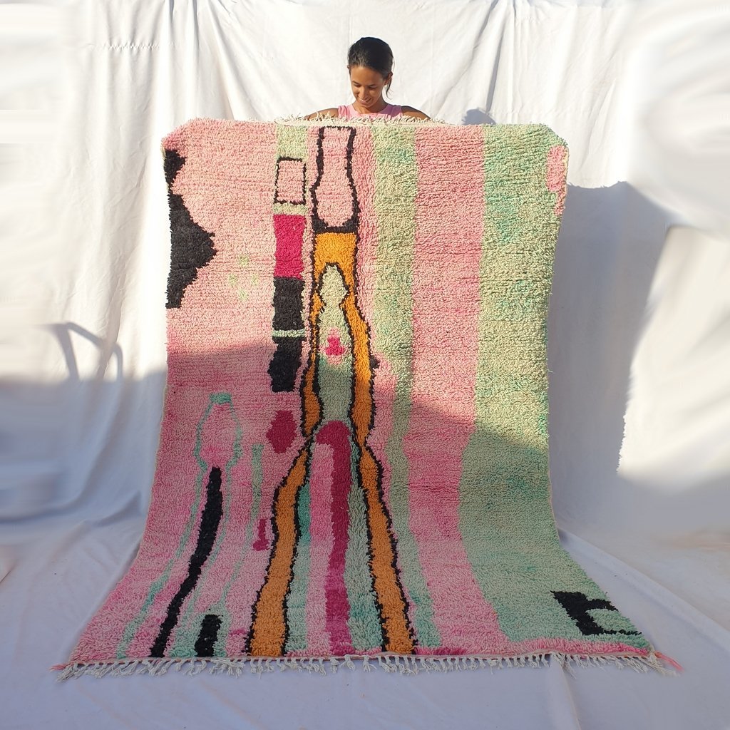 Customized BOWNIGH | 8'6x5'3 Ft | 2,64x1,62 m | Moroccan Colorful Rug | 100% wool handmade - OunizZ