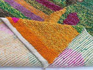 Customized BROKA | 10x7 Ft | 3x2,2 m | Moroccan Colorful Rug | 100% wool handmade - OunizZ
