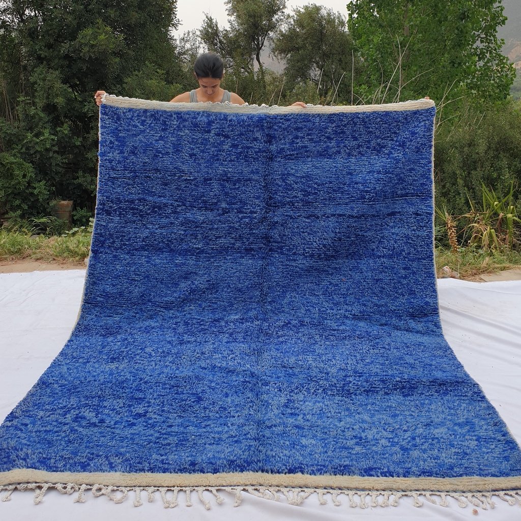Customized CHEFCHAOUEN | 9'5x7 Ft | 3x2 m | Moroccan Beni Ourain Rug | 100% wool handmade - OunizZ