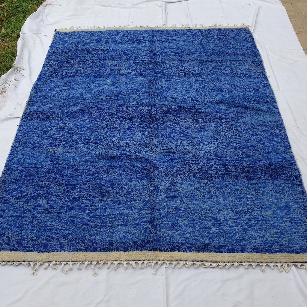 Customized CHEFCHAOUEN | 9'5x7 Ft | 3x2 m | Moroccan Beni Ourain Rug | 100% wool handmade - OunizZ