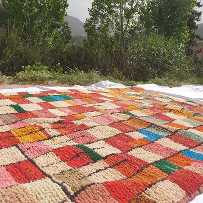 Customized DAMA | 9'5x7 Ft | 3x2 m | Moroccan Colorful Rug | 100% wool handmade - OunizZ