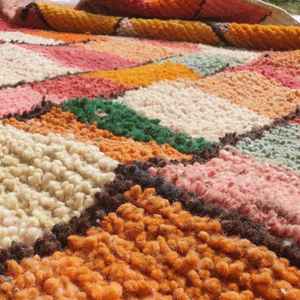 Customized DAMA | 9'5x7 Ft | 3x2 m | Moroccan Colorful Rug | 100% wool handmade - OunizZ