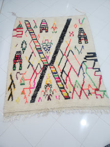 Customized FANILA | 2x1,5 m | Moroccan Beni Ourain Rug | 100% wool handmade - OunizZ