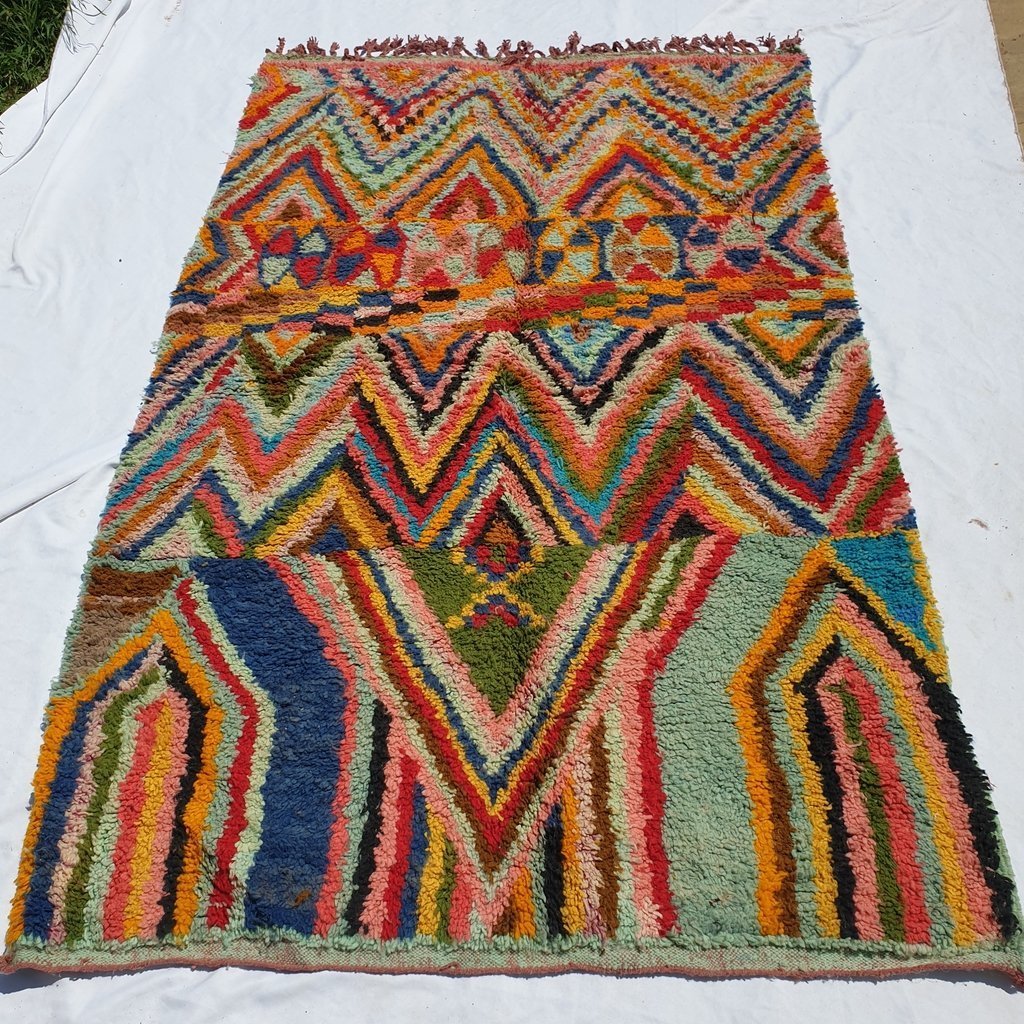 Customized KERKUR | 3x2 m | Moroccan Colorful Rug | 100% wool handmade - OunizZ