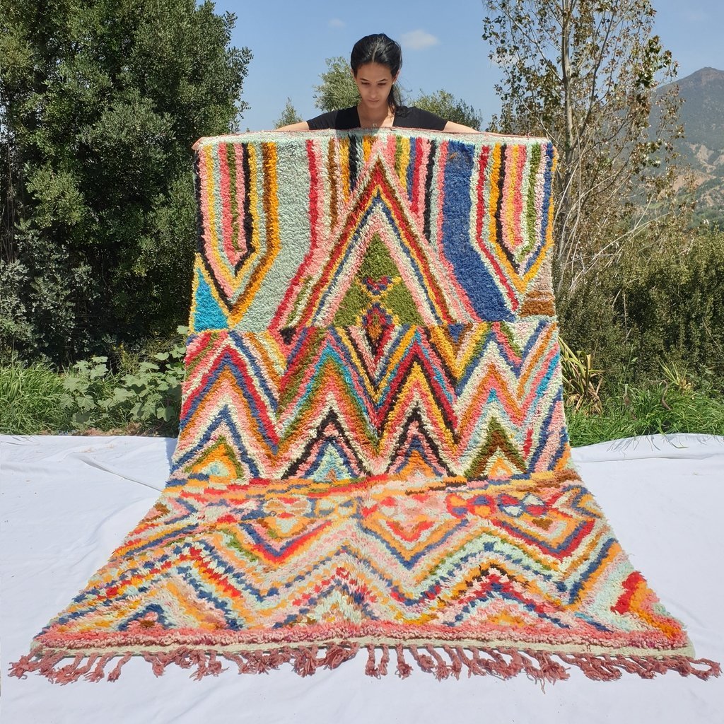Customized KERKUR | 3x2 m | Moroccan Colorful Rug | 100% wool handmade - OunizZ