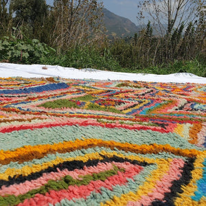 Customized KERKUR | 3x2 m | Moroccan Colorful Rug | 100% wool handmade - OunizZ