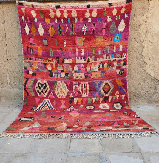 Customized LAYSA | Boujaad Rug | 100% wool handmade in Morocco - OunizZ
