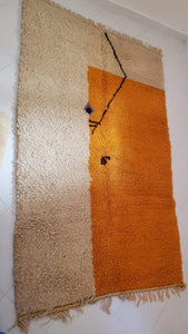 Customized MANDA | 8x5 Ft | Moroccan Beni Ourain Rug | 100% wool handmade - OunizZ