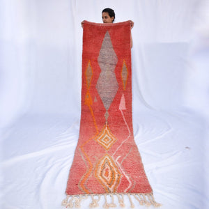 Customized MEDINA Runner | 9x2 Ft | 3x0,7 m | Moroccan Colorful Rug | 100% wool handmade - OunizZ