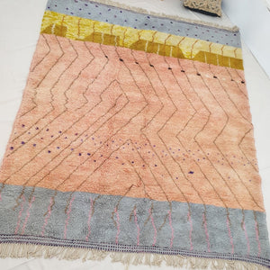 Customized MIBELADA (Ultra Fluffy Beni rug) | 9'5x8 Ft | 295x245 cm | Handmade Moroccan Beni Mrirt Rug | 100% wool - OunizZ