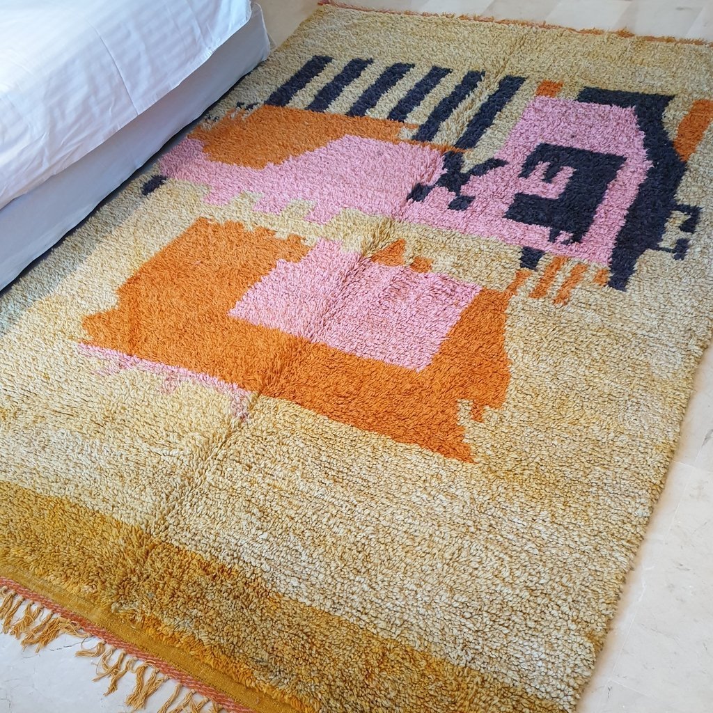 Customized SIBERGSEN | 8x5 Ft | 2,4x1,50 m | Moroccan Colorful Rug | 100% wool handmade - OunizZ