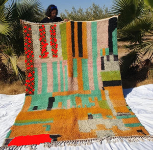 Customized SIGRINA | 10'2x6'5 Ft | 3x2 m | Moroccan Colorful Rug | 100% wool handmade - OunizZ