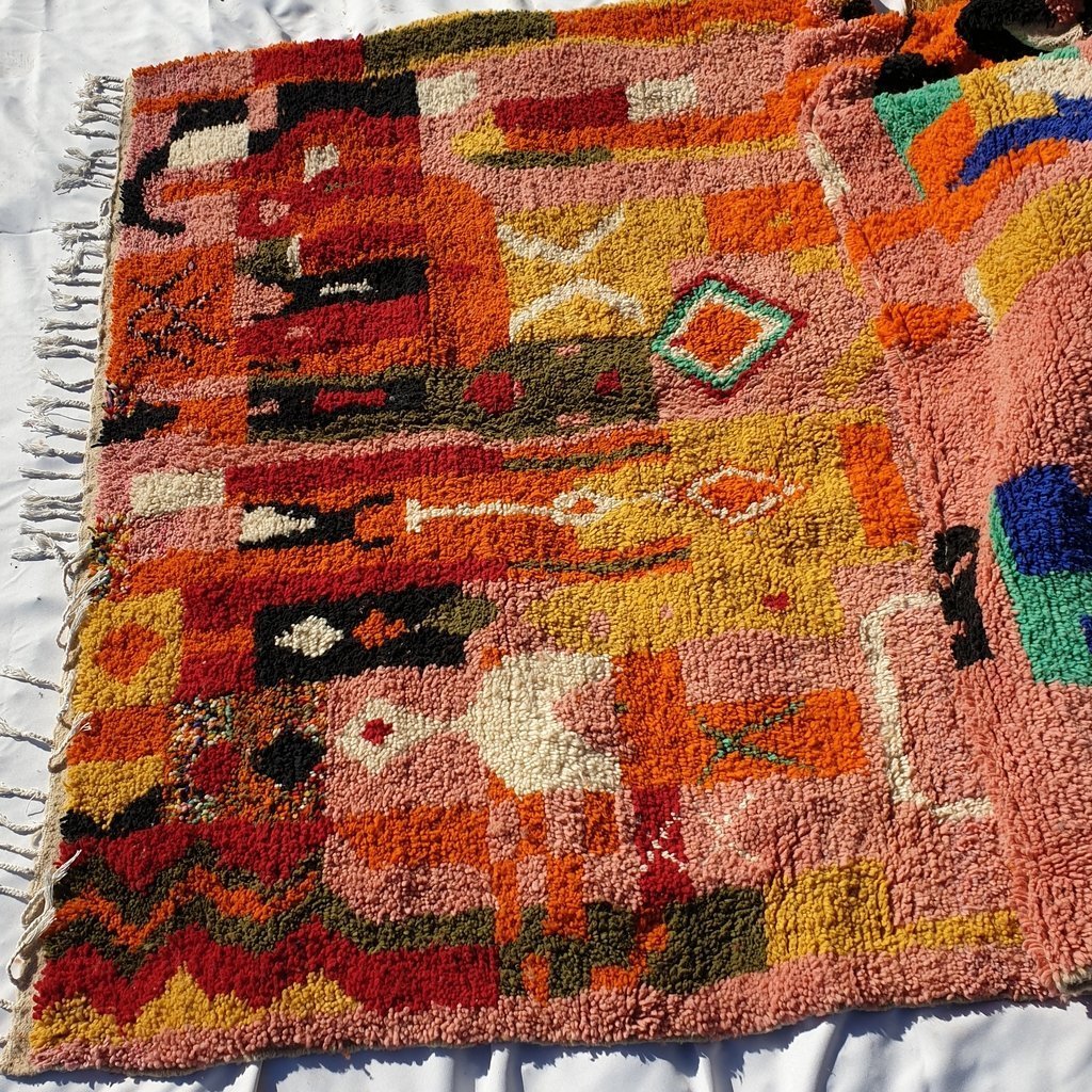 Customized SIMGNIN | 8'8x6'8 Ft | 268x208 cm | Moroccan Colorful Rug | 100% wool handmade - OunizZ